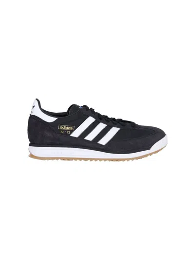 Adidas Originals Sl72 Retro Sport Sneakers In White And Black