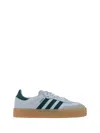 Adidas Originals Sambae Three-stripe Sneakers In White