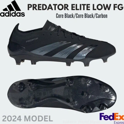 Pre-owned Adidas Originals Adidas Soccer Cleats Predator Elite Low Fg Core Black/carbon Ie1804 2024