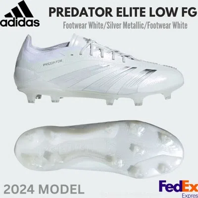 Pre-owned Adidas Originals Adidas Soccer Cleats Predator Elite Low Fg Footwear White/silver Metallic Ie1803