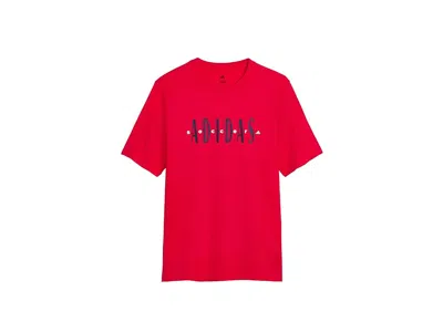 Adidas Originals Adidas Soccer T-shirts (big Kid) Boy's T Shirt Pure Ruby : Lg (14-16 Big Kids), Cotton In Red