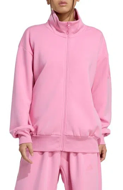 Adidas Originals Adidas Soft Lux Loose Jacket In Pink