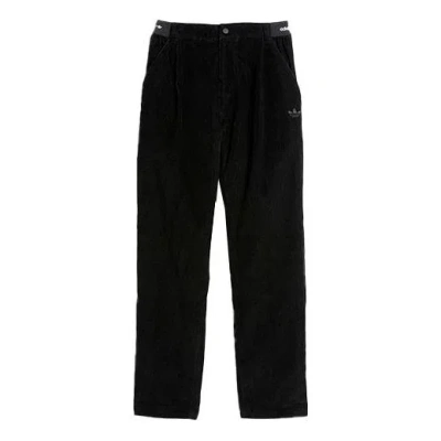 Adidas Originals Adidas Solid Color Corduroy Straight Sports Pants/trousers/joggers Black