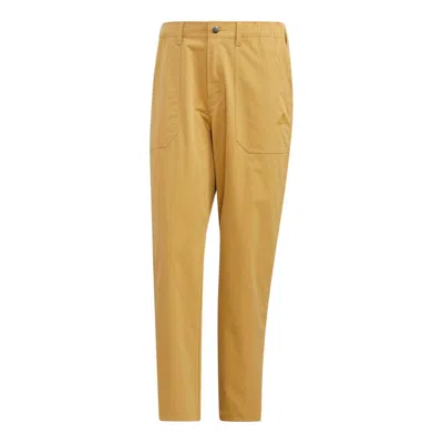 Adidas Originals Adidas Solid Color Straight Sports Pants Men's Gold Color In Brown
