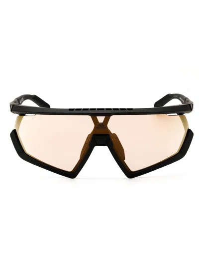 Adidas Originals Adidas Sp0054 Sunglasses In Matte Black / Gradient Or Mirror Violet