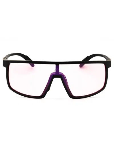 Adidas Originals Adidas Sp0057 Sunglasses In Matte Black / Roviex Mirror