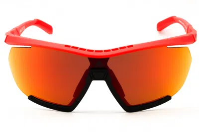 Adidas Originals Adidas Sp0072 Sunglasses In Matte Black / Brown Mirror