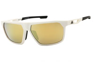 Adidas Originals Adidas Sp0096 Sport Wraparound Sunglasses In White