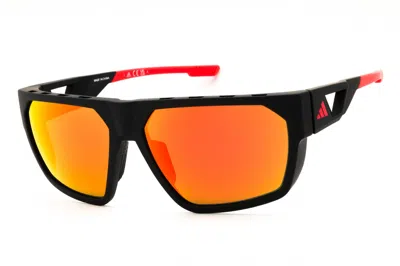 Adidas Originals Adidas Sp0097 Sport Wraparound Sunglasses In Black