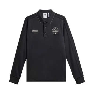 Pre-owned Adidas Originals Adidas Spezial Fc Long-sleeve Polo 'utility Black' | Grey | Men's Size S