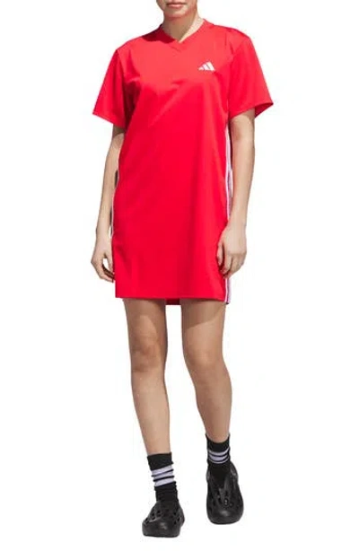 Adidas Originals Adidas Sport Craft Shift Dress In Pure Ruby/