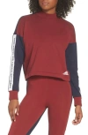 Adidas Originals Adidas Sport Id Crop Sweatshirt In Burgundy