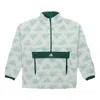 Adidas Originals Adidas Sport Performance Stay Warm Windproof Stand Collar Polar Fleece Pullover Jacket Green