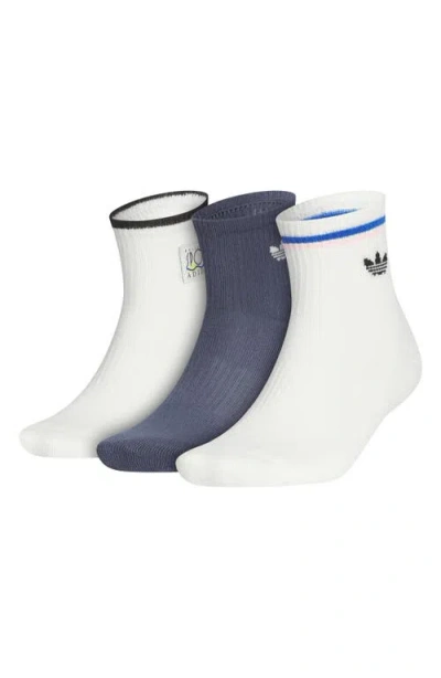 Adidas Originals Adidas Sports Club Assorted 3-pack Quarter Socks In Multi
