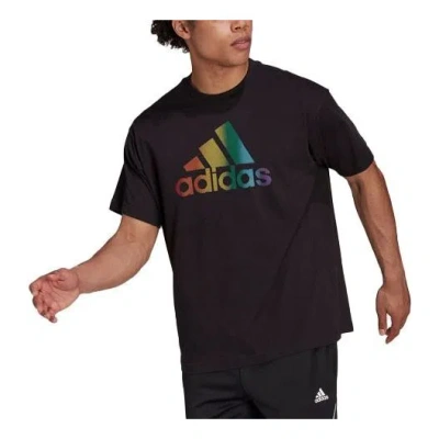 Adidas Originals Adidas Sports Stylish Short Sleeve Couple Style Black