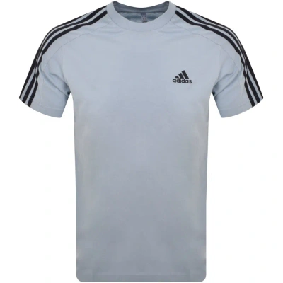 Adidas Originals Adidas Sportswear 3 Stripes T Shirt Blue