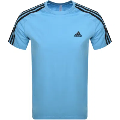 Adidas Originals Adidas Sportswear 3 Stripes T Shirt Blue