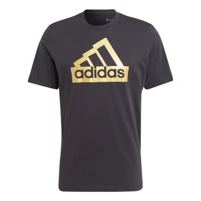 Adidas Originals Adidas Sportswear Future Icons Metallic T-shirt 'black Gold'