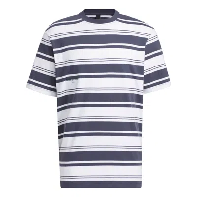 Adidas Originals Adidas Sportswear Stripe T-shirts 'white Purple' In Multi
