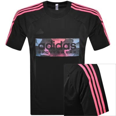 Adidas Originals Adidas Sportswear Tiro Mesh Logo T Shirt Black