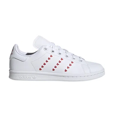Pre-owned Adidas Originals Adidas Stan Smith J 'heart Valentine's Day' | White | Kid's Size 4.5