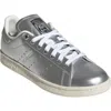 Adidas Originals Adidas Stan Smith Sneaker In Silver Met/silver Met/black