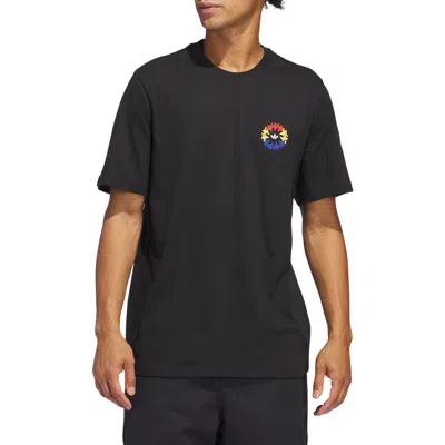 Adidas Originals Adidas Star Wheel Graphic T-shirt In Black
