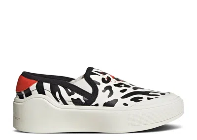 Adidas Originals Adidas Stella Mccartney X Adidas Wmns Court Slip-on 'animal Print' In White