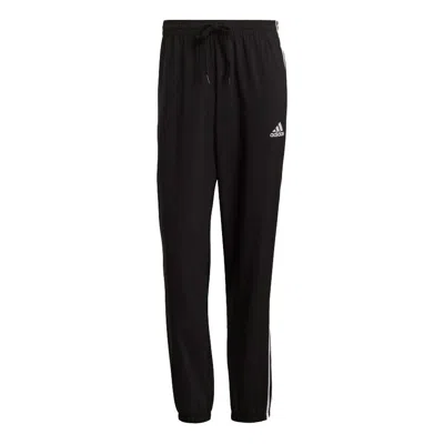 Adidas Originals Adidas Stripe Loose Straight Training Sports Pants Black