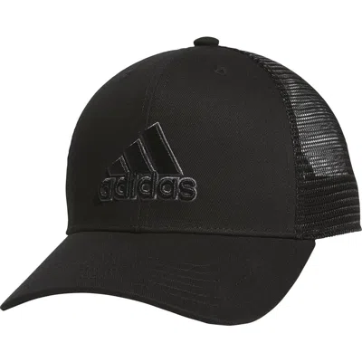Adidas Originals Adidas Structured Snapback Trucker Hat In Black/onyx Grey