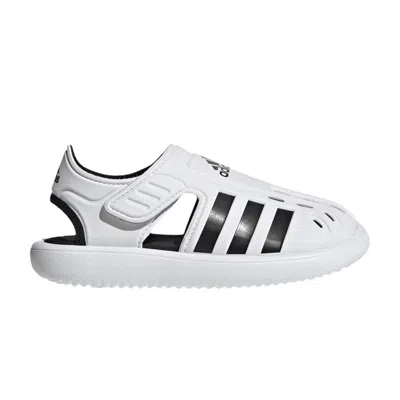 Pre-owned Adidas Originals Adidas Summer Closed Toe Water Sandal J 'white Black' | Kid's Size 1.5