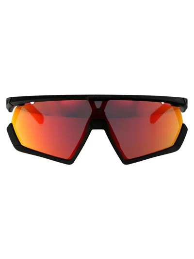 Adidas Originals Adidas Sunglasses In 02u Nero Opaco/bordeaux Specchiato