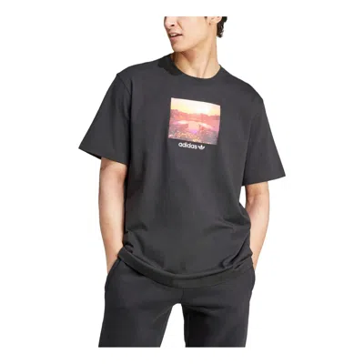 Adidas Originals Adidas Sunset Graphic T-shirt Asia Sizing 'black'