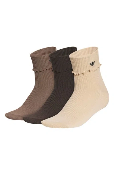 Adidas Originals Adidas Superlite 3-pack Assorted Cuffed Quarter Socks In Multi