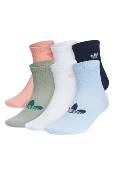 Adidas Originals Adidas Superlite 6-pack Quarter Crew Socks In Multi
