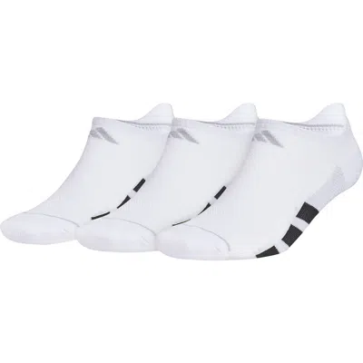Adidas Originals Adidas Superlite All Day 3-pack Aeroready No Show Socks In White/black/clear Grey