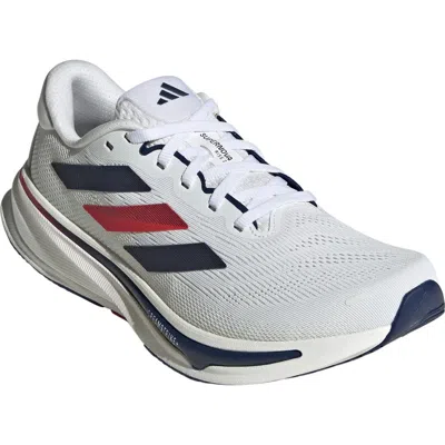 Adidas Originals Adidas Supernova Rise 2 Running Shoe In White/dark Blue/pure Ruby