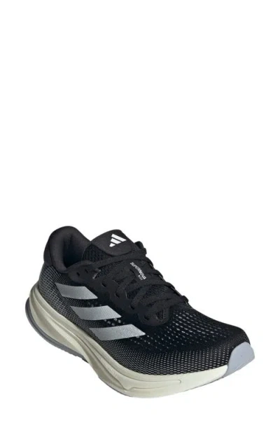 Adidas Originals Adidas Supernova Rise Running Shoe In Black/ Halo Silver/ Dash Grey