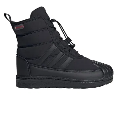 Pre-owned Adidas Originals Adidas Superstar 360 2.0 Boot J 'triple Black' | Kid's Size 11.5
