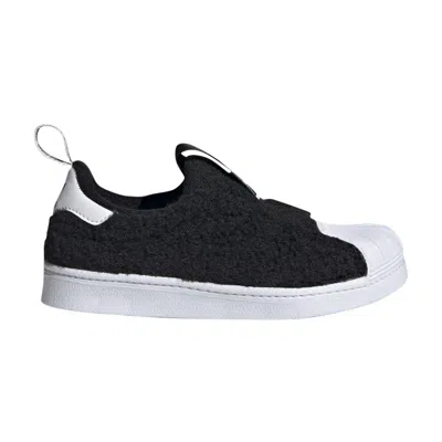 Pre-owned Adidas Originals Adidas Superstar 360 J 'black Teddy Bear Fur' | Kid's Size 2
