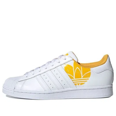 Adidas Originals Superstar Trefoil Logo Sneakers In White