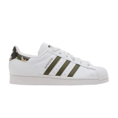 Pre-owned Adidas Originals Adidas Superstar Big Kid 'white Camo' | Kid's Size 7
