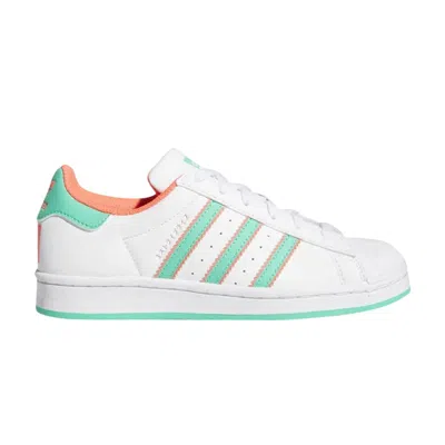 Pre-owned Adidas Originals Adidas Superstar Big Kid 'white Hi-res Green' | Kid's Size 5.5