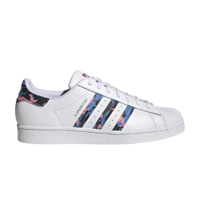 Pre-owned Adidas Originals Adidas Superstar 'blue Pink Camo Stripes' | White | Men's Size 5