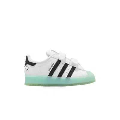 Pre-owned Adidas Originals Adidas Superstar Cf I 'led Lights - White Semi Flash Aqua' | Infant Size 6.5