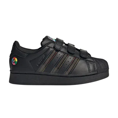 Pre-owned Adidas Originals Adidas Superstar Comfort Closure C 'led Lights Pack - Triple Black' | Kid's Size 13