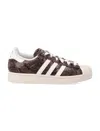 Adidas Originals Womens Snake Print Preloved Bro Superstar Ii Leather Trainers In Brown