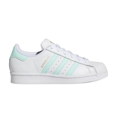 Pre-owned Adidas Originals Adidas Superstar J 'white Clear Mint' | Kid's Size 6.5