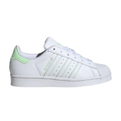 Pre-owned Adidas Originals Adidas Superstar K 'white Semi Green Spark' | Kid's Size 5