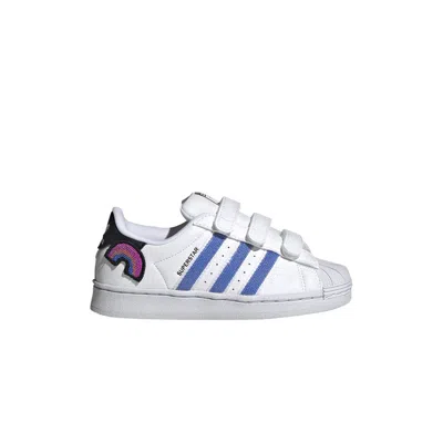 Pre-owned Adidas Originals Adidas Superstar Little Kid 'rainbow Decal' | White | Kid's Size 10.5